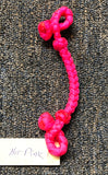 Braided nylon slobber bar bit hobble Hot Pink