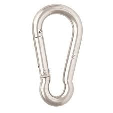 Curb Chain clip Safety Spring Snap Carabineer Clip Zinc Plated 1-1/2 inches long