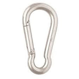 Curb Chain clip Safety Spring Snap Carabineer Clip Zinc Plated 1-1/2 inches long