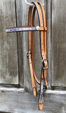 Tex Tan Aztec Overlay Browband Headstall