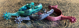 Abetta Colored Steel Engraved Ladies Spurs