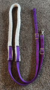 Parker Cotton Rein with Purple Nylon Ends
