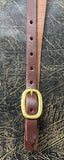 Hot Oil Leather Tie Down Strap 5/8 inch wide with Brass Hardware