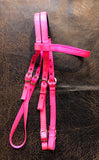 Nylon Browband Headstall Hot Pink