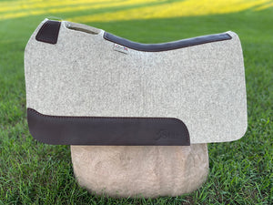 5 Star Saddle Pad Natural 3/4 inch Dark Brown wear leathers 30x28