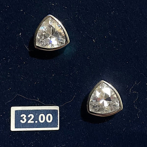 Montana Silversmiths Trillion Solitaire Earrings ER3214CZ
