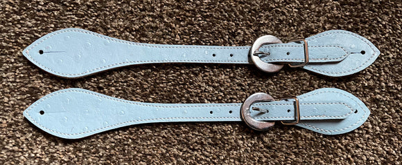 Royal King Blue Straight Ostrich Spur Straps
