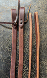 Split Leather Reins 3/4 inch, Hot Oiled, Weighted Ends