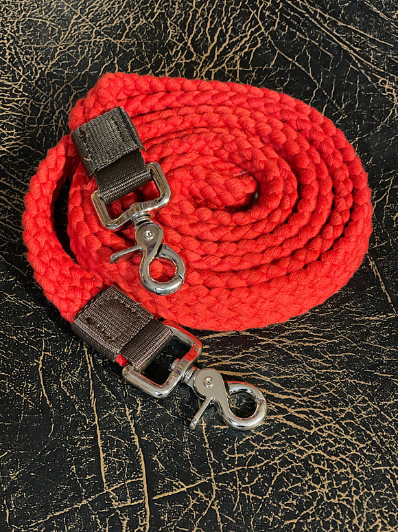 Tough 1 Pro Flat Cotton Rein Red 54-905-5