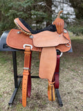 15 inch Billy Cook Barrel Saddle 1521 with Rear Flank Cinch