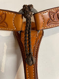 Brown Nylon Braided Hobble attaches to your breastcollar. 