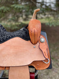 15 inch Billy Cook Barrel Saddle 1521 with Rear Flank Cinch