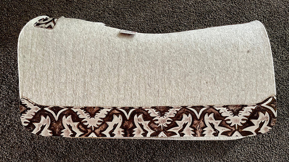 5 Star Saddle Pad Natural 7/8 inch Ivory Laredo FL 30x28