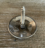 Texas Ranger Star 1-1/4" Antique Silver Western Engraved Concho