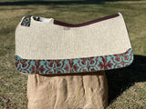 5 Star Saddle Pad Natural 7/8 inch Sky Copper Laredo wear leathers 30x28