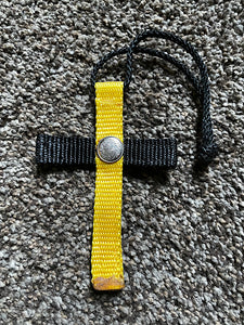Saddle Cross with Concho, Black & Yellow