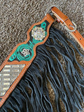Silver Royal Ashton Breastcollar with Fringe 45-7886F-33