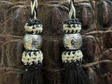 Horse hair Stampede String with Pins and Silver Balls for Cowboy Hats