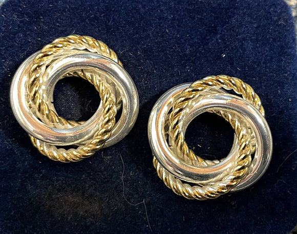 Montana Silversmiths Earrings Gold Silver Knot ER426