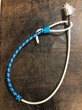 Deluxe Lariat Rope Braided Over & Under Whip Black/Purple/Turquoise