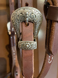 Reinsman Rosewood Spot Harness Leather Browband Headstall 7144