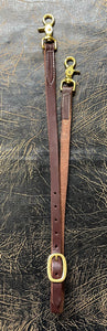 Hot Oil Leather Tie Down Strap 5/8 inch wide with Brass Hardware