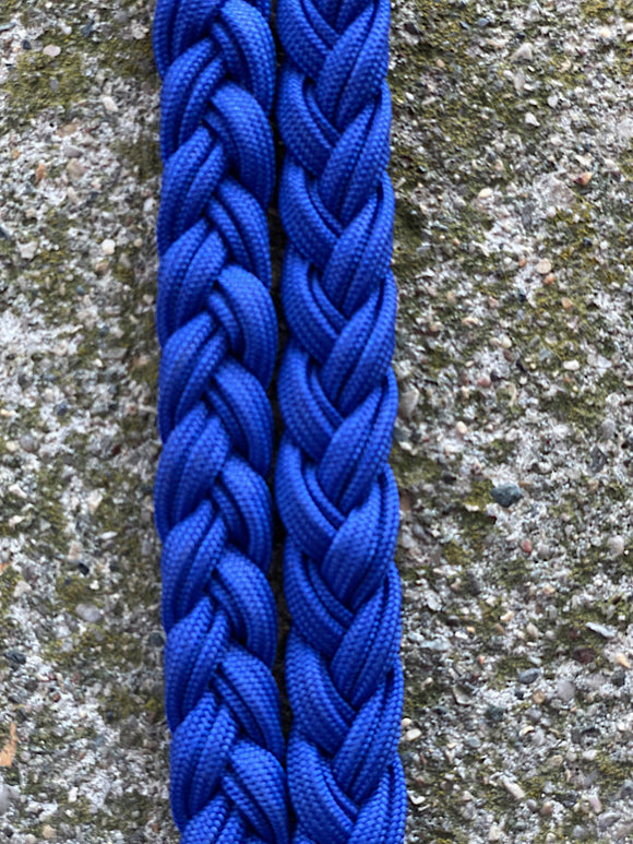 Braided Adjustable Single Knot Pony Rein, Royal Blue