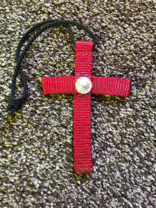 Saddle Cross with Berry Concho, Red