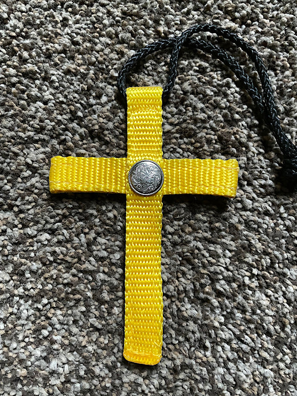 Saddle Cross with Concho, Yellow