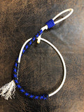 Deluxe Lariat Rope Braided Over & Under Whip Royal/Black