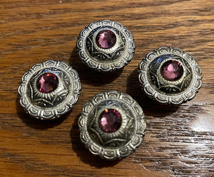used 3/4" replacement conchos with purple crystal