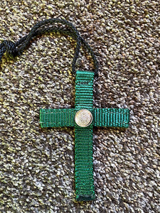 Saddle Cross with Concho, Hunter Green