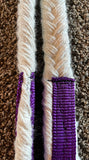 Parker Cotton Rein with Purple Nylon Ends