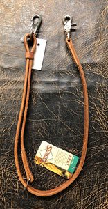 Harness Leather Tie Down Strap 5/8 inch wide with Nickle Hardware