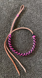 Braided Nylon & Leather Over N Under Whip