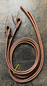 Split Leather Reins 3/4 inch, Hot Oiled, Weighted Ends
