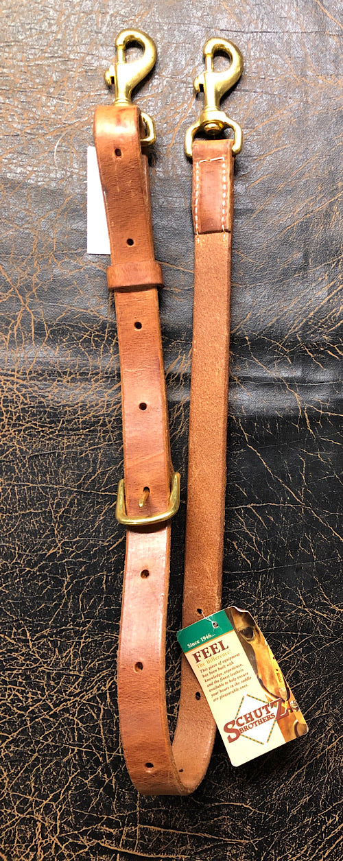 Schutz Brothers Harness Leather Tie Down Strap with brass hardware