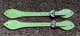 Royal King Lime Green Straight Ostrich Spur Straps