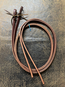 Split Leather Reins 5/8 inch, Hot Oiled, Weighted Ends
