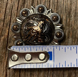 Barrel Racer Concho, Antiqued Berry, 1-1/4 inch