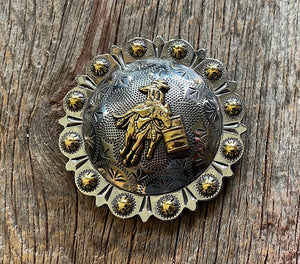 Barrel Racer Concho Antiqued Berry 2-1/4 inch