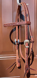 Reinsman Rosewood Spot Harness Leather Browband Headstall 7144