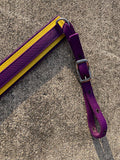 Horse Nylon Breast Collar, Purple and Golden Yellow